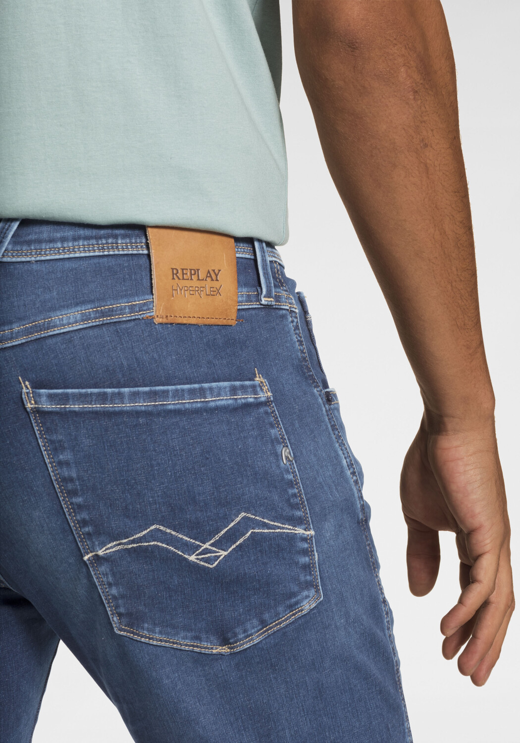 Jeans Replay Buy Anbass blue Slim Fit from medium Hyperflex on – (Today) (661XI32) Best £50.99 Deals