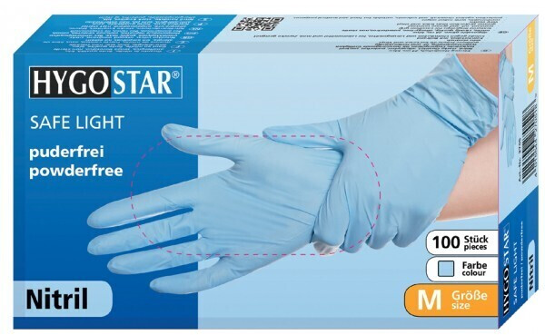 Hygostar Safe Light Nitril powderfree blue XXL (100 pcs.)