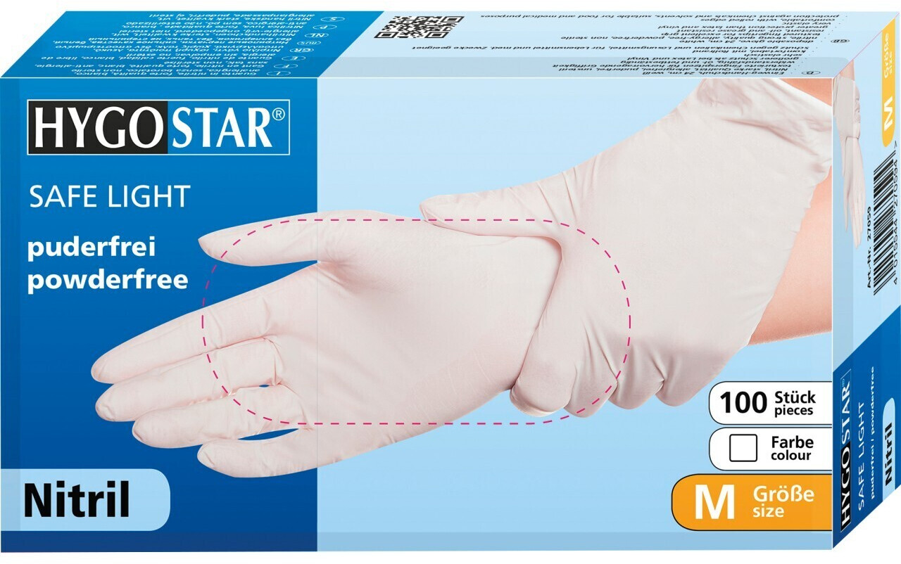 Hygostar Safe Light Nitril powderfree white (100 pcs.)