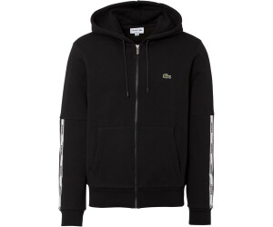 Black lacoste zip up hoodie hotsell