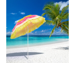 Sonnenschirm 160 cm Gartenschirm Strandschirm mit Erdspieß Balkon Garten  Strand