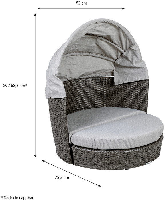Greemotion Lit pour chien 80cm Grey Greemotion Lit pour chien 80cm Grey