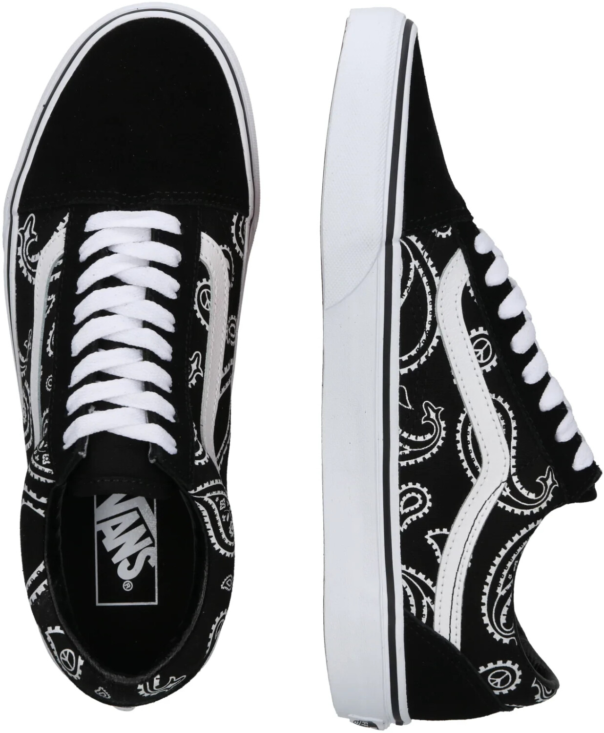 Vans old skool logo cheap mix black & white shoes
