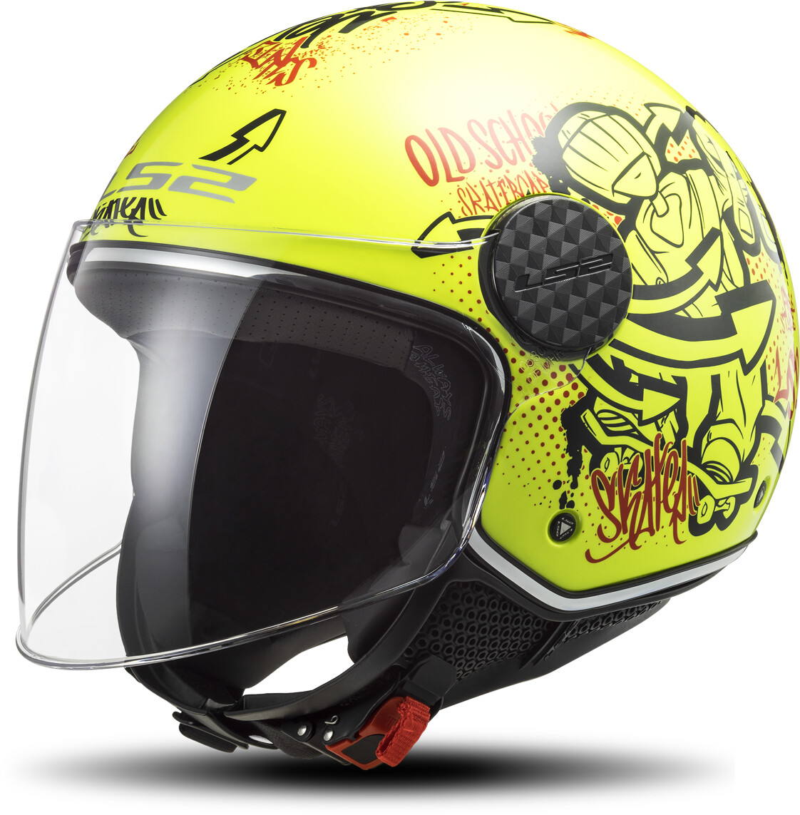 LS2 OF558 Sphere Lux Skater Yellow/Black/Red