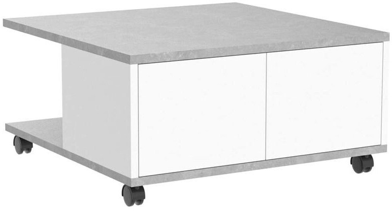 FMD Coffee table 70x70x35,5cm white/grey