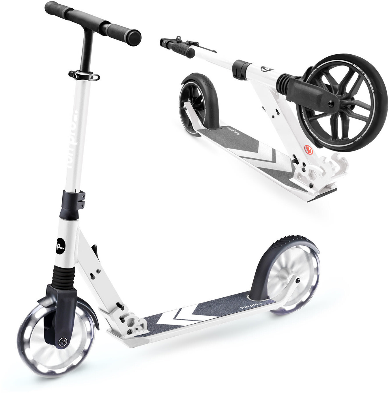 Fun Pro Five with LED-wheels white