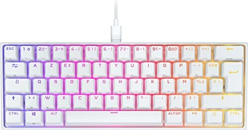 Corsair K65 RGB Mini 60% (MX RGB Red) blanc (FR)