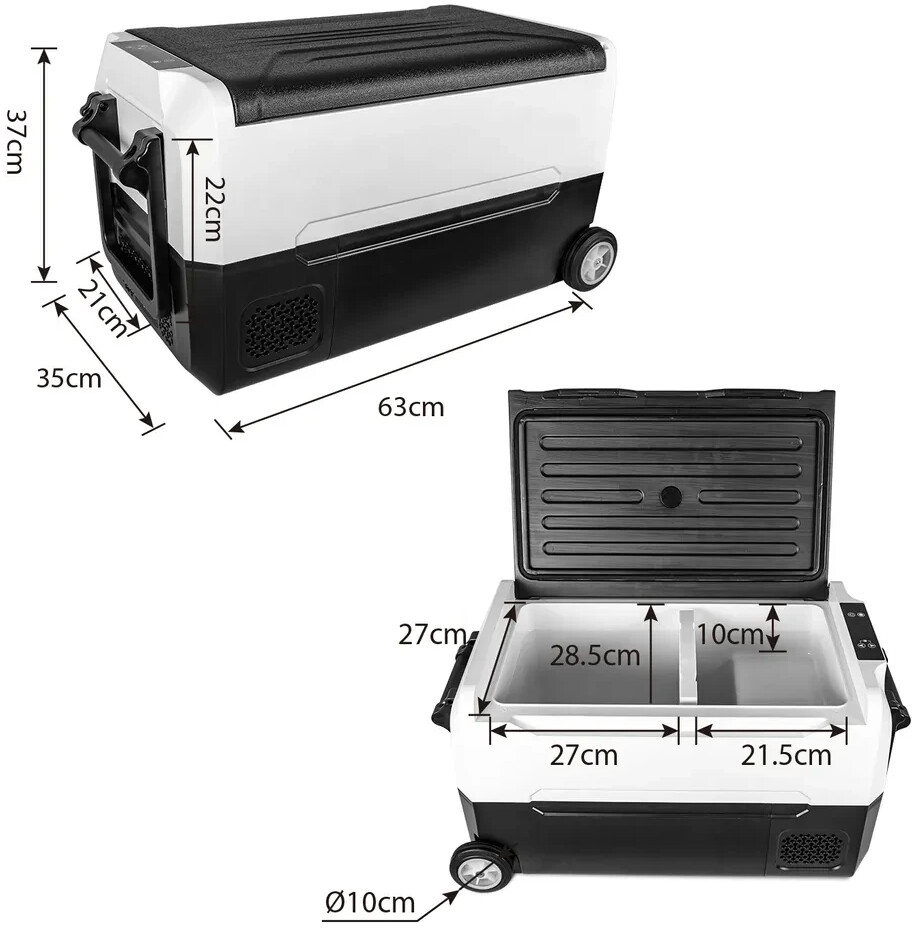 BougeRV 35L 600D isolierte Schutzhülle, tragbare Schutzhülle für CR35 12V  Kompressor-Kühlbox, wasserdichte & Kratzfeste Tragtasche für  Dual-Zone-Kühlschrank (Kühlbox nicht enthalten) : :  Elektro-Großgeräte