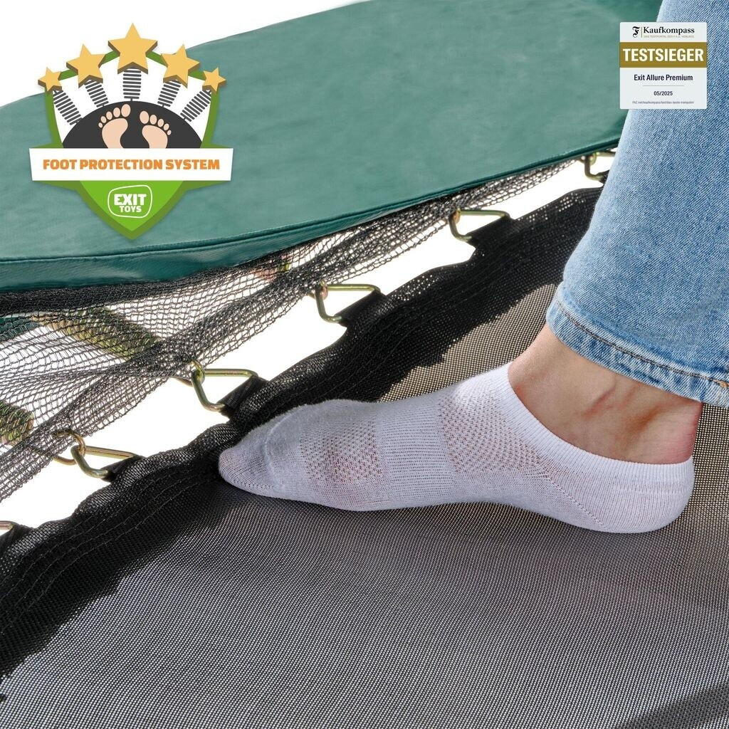 Exit Toys Allure Premium In Ground 427 cm green Cama elástica enterrada, image size:1024x1024