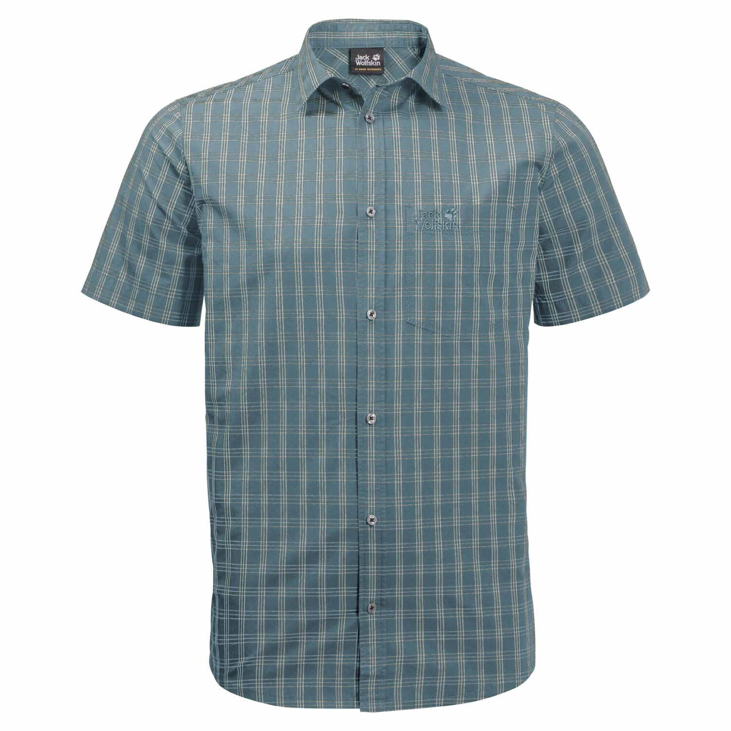 Jack Wolfskin Hot Springs Shirt (1402332) teal grey checks