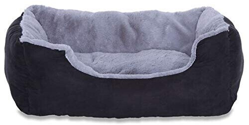 Lionto Dog bed with reversible cushions grey/black