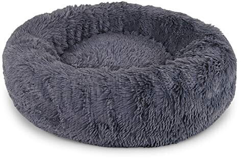 Lionto Round cat bed Donut-shaped dark grey