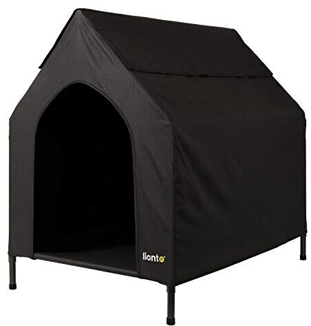 Lionto Elevated dog hut black 90x65x85cm (HL00861)