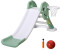 TP Toys Toddler Slide with Basketball Hoop Green White