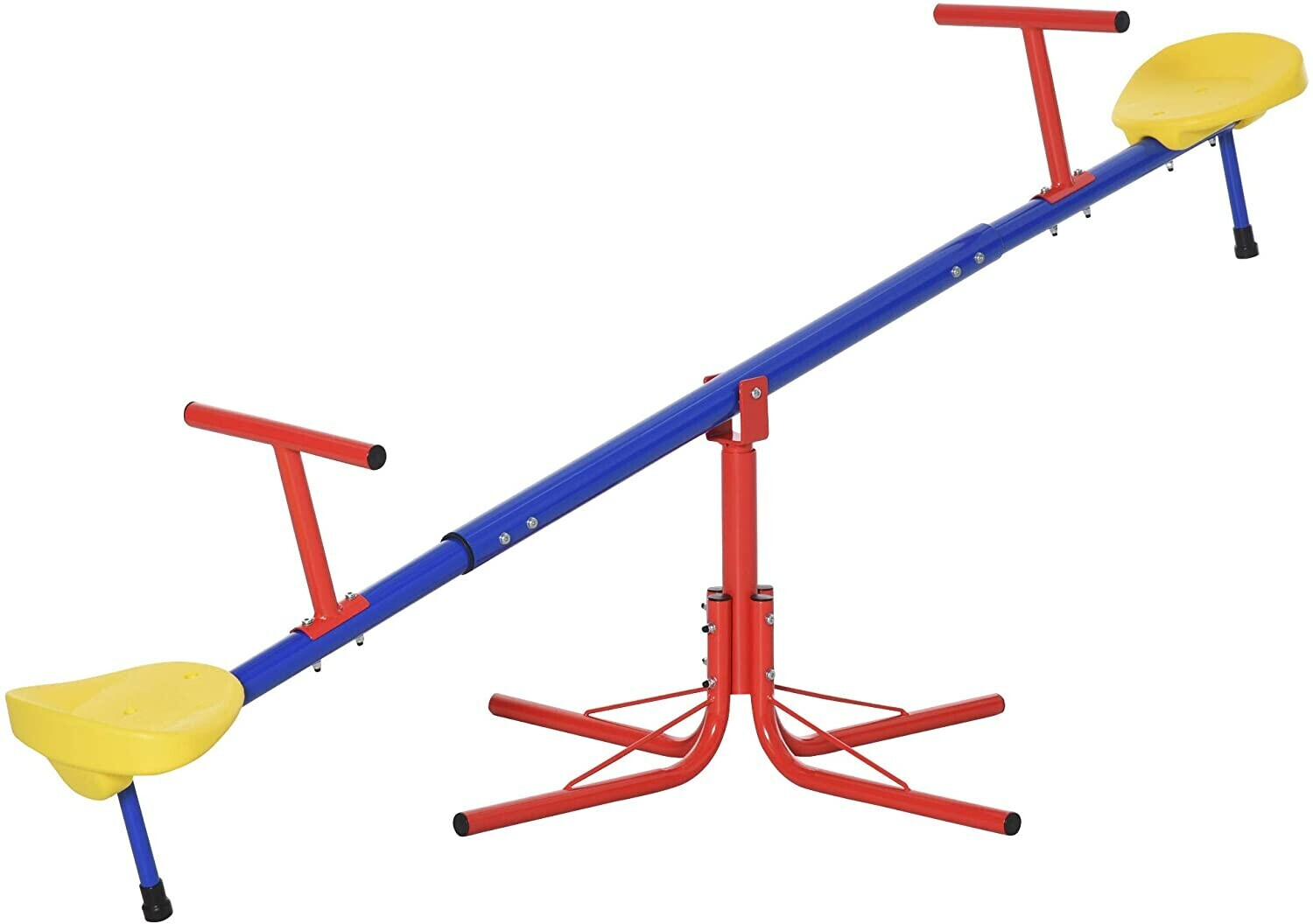 Photos - Other Kids Offers Outsunny 360 Degree Seesaw Swivel Teeter Totter Blue Yellow Red 