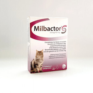 Ceva Milbactor Dewormer for cats 2+ kg 4 tablets