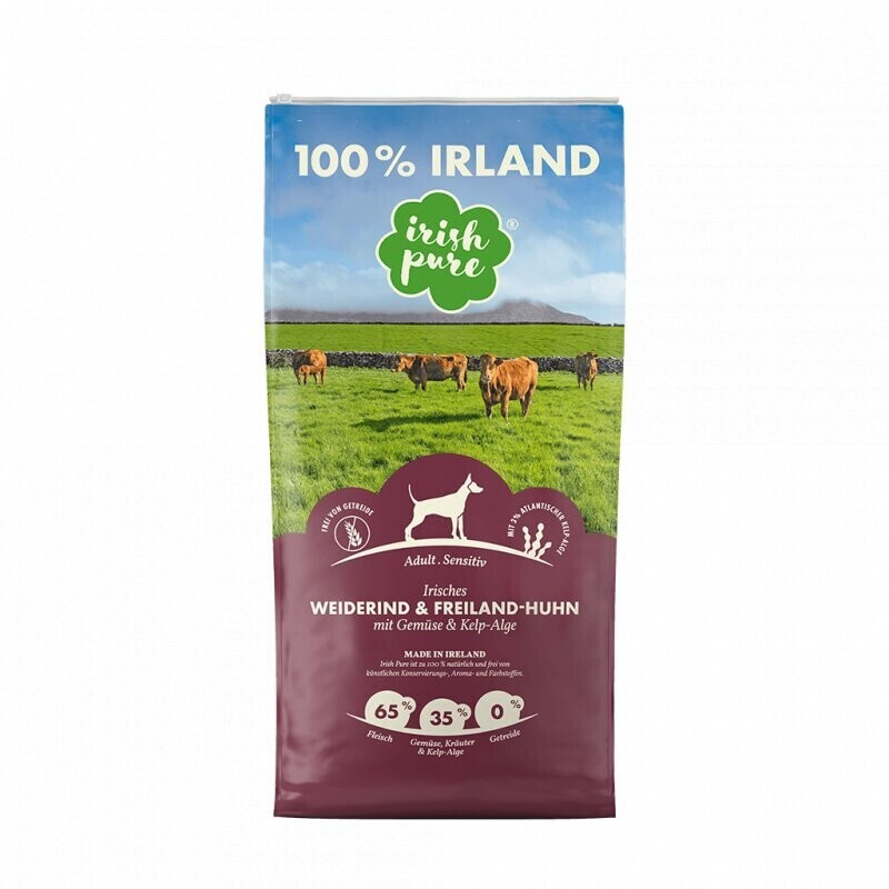 Irish Pure Adult Irish Pasture-Fed Beef & Free-Range Chicken with Vegetables & Kelp Algae 1.5 kg