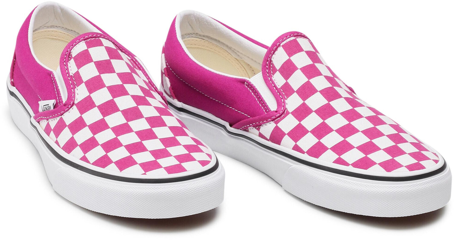 Hot pink hotsell checkerboard vans