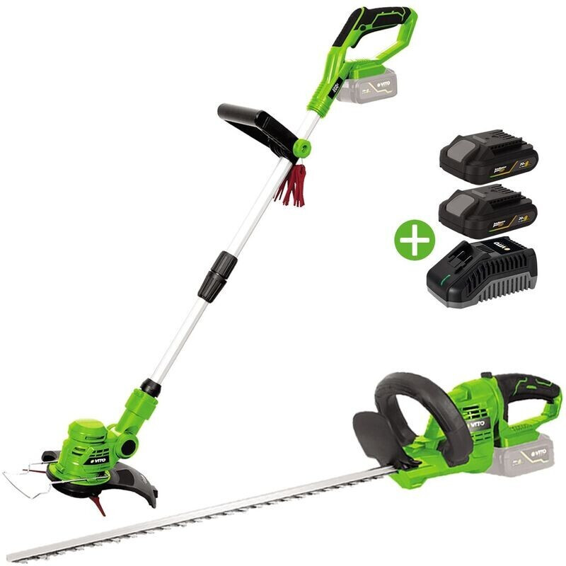Vito Ego Li avec 2 batteries 2 Ah et charheur et taille-haie