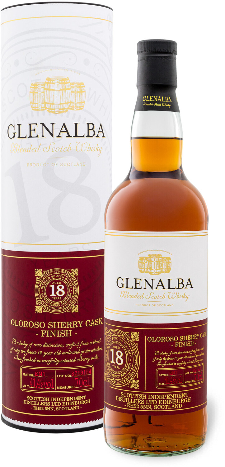 Glenalba 18 Jahre Blended Finish Scotch 41,4% Whisky 0,7l € Cask 39,99 ab | Preisvergleich bei Sherry