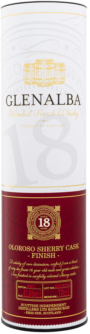Glenalba 18 Jahre Blended Scotch Whisky Sherry Cask Finish 0,7l 41,4% ab  39,99 € | Preisvergleich bei