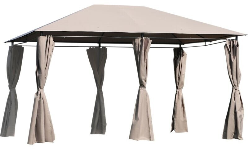 Outsunny Tonnelle barnum 3 x 4 m chocolat