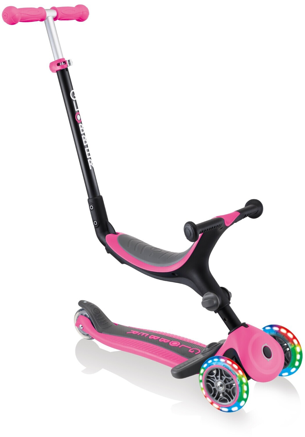 Globber Go Up Foldable Plus Lights deep pink