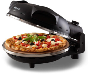 blanc four à pizza pierre réfractaire avec traitement anti-adhésif 1200 W température max 400 °C 5 niveaux de cuisson Ariete 918 Pizza en 4' minutes 