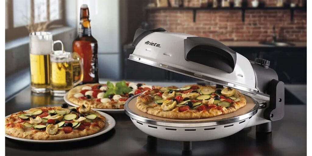 Ariete 918 Pizza in 4' minuti, Forno Pizza, 1200 W, Pietra refrattaria con  trattamento anti-aderente, Temperatura Max 400°C, 5 livelli di cottura
