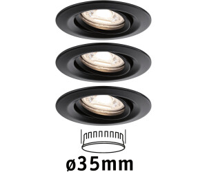 Paulmann LED Coin schwarz Mini schwenkbar 2700K (93085) Preisvergleich 66mm Nova | ab 48,70 € 3x4W bei matt Plus Set