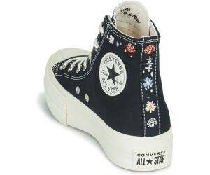 Buy Converse Chuck Taylor All Star Lift High Top embroidered floral black/white  HI Things to grow from £ (Today) – Best Deals on 
