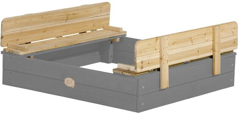 AXI Wooden sandbox Ella with lid 100 x 95 cm grey