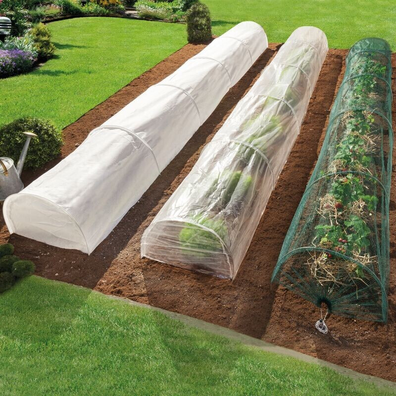 IDMarket Set de 3 serres tunnel de forçage accordéon 4 m