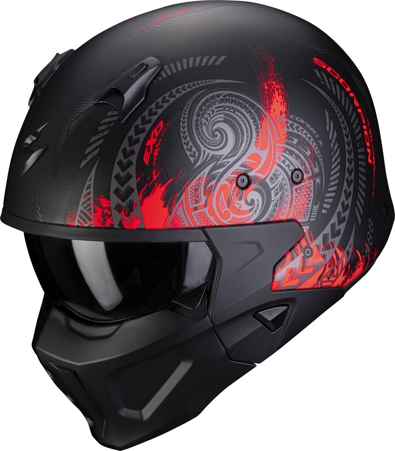 Scorpion Covert-X Tattoo noir mat/rouge