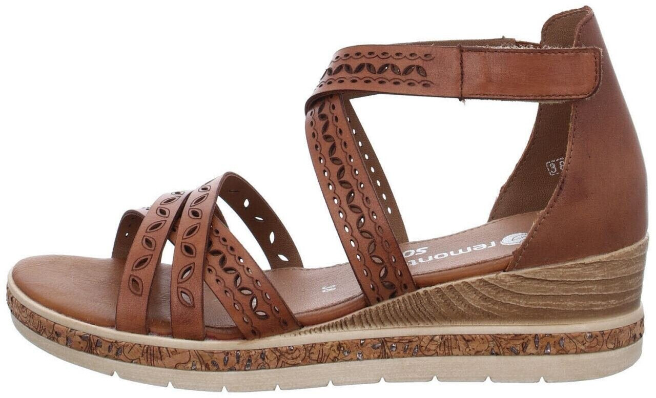 Remonte Dorndorf Wedge Sandals (D3061) cognac