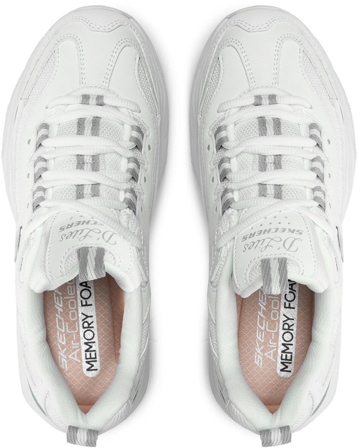 Skechers Sapatos de couro D'Lites 4.0 - Fresh Diva branco