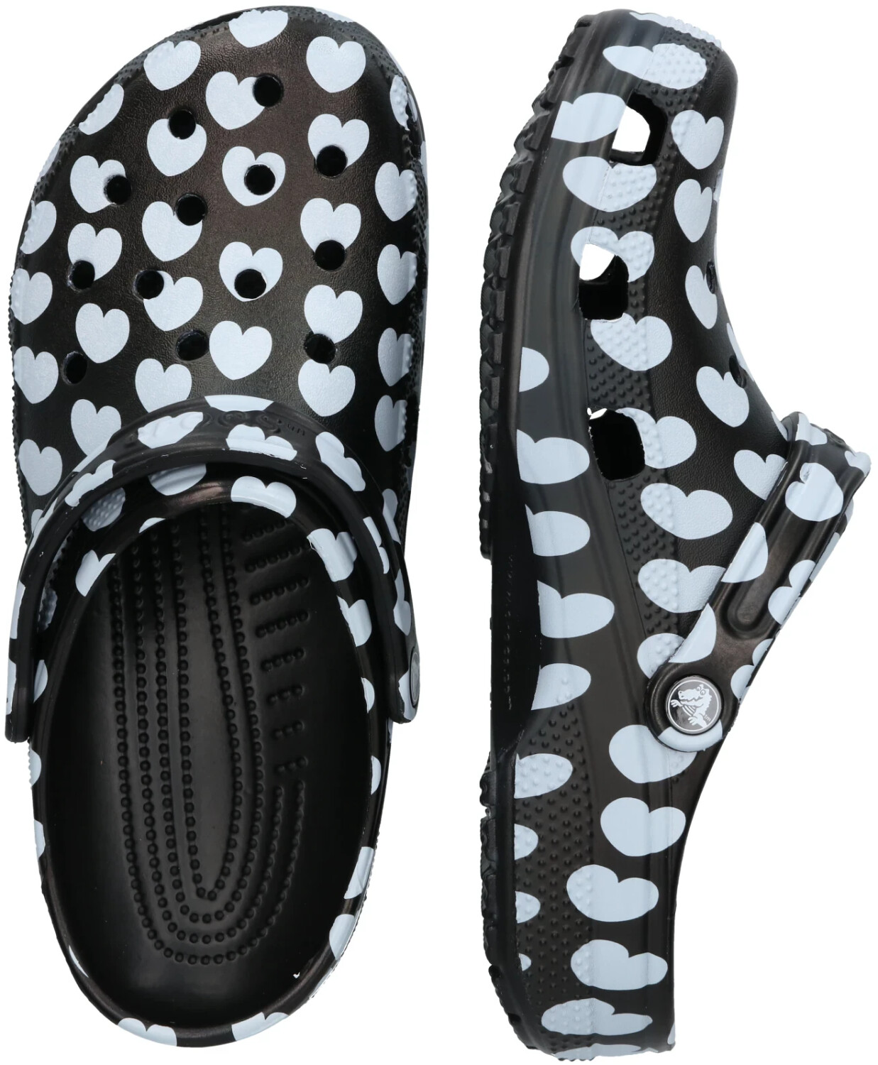 Crocs Classic Heart Print Clog black white ab 50 00 Preisvergleich bei idealo