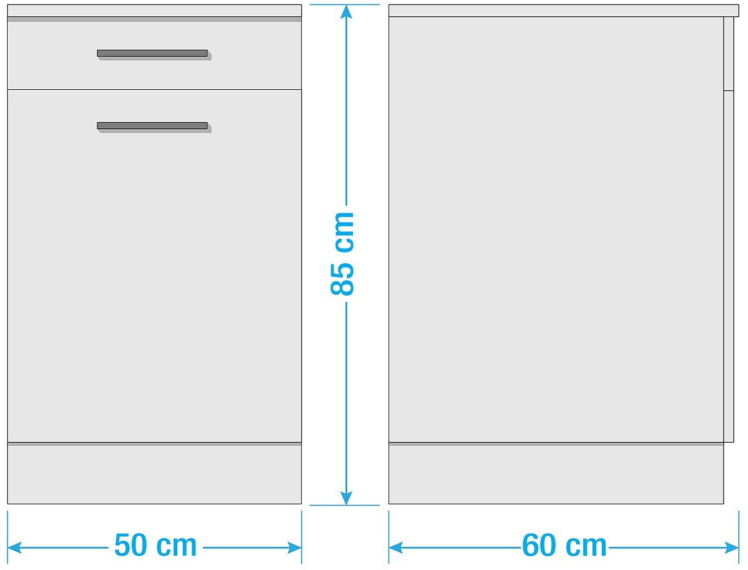 Eiche Möbel NB 50cm (410.6211) Mailand Unterschrank bei grau/Sonoma ab € Held | 99,00 Preisvergleich