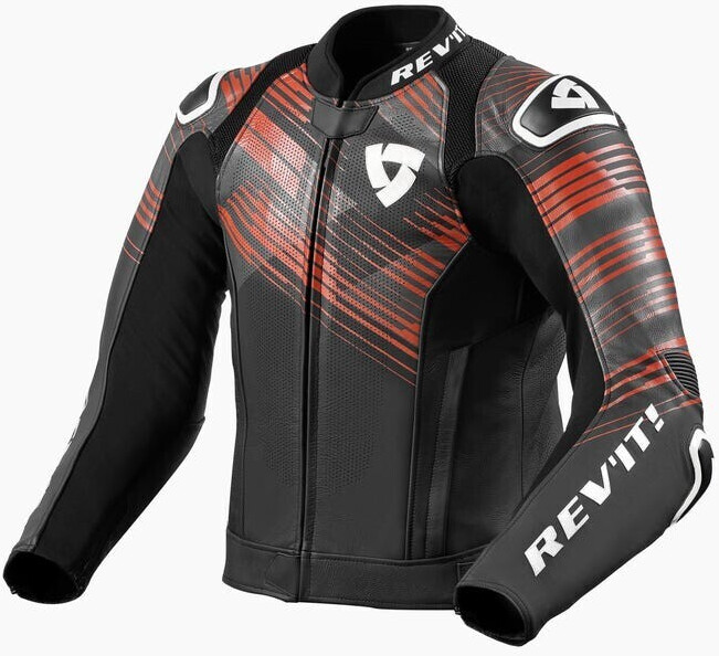 Photos - Motorcycle Clothing Revit REV'IT! REV'IT! Apex Leather Jacket black/fluor red 