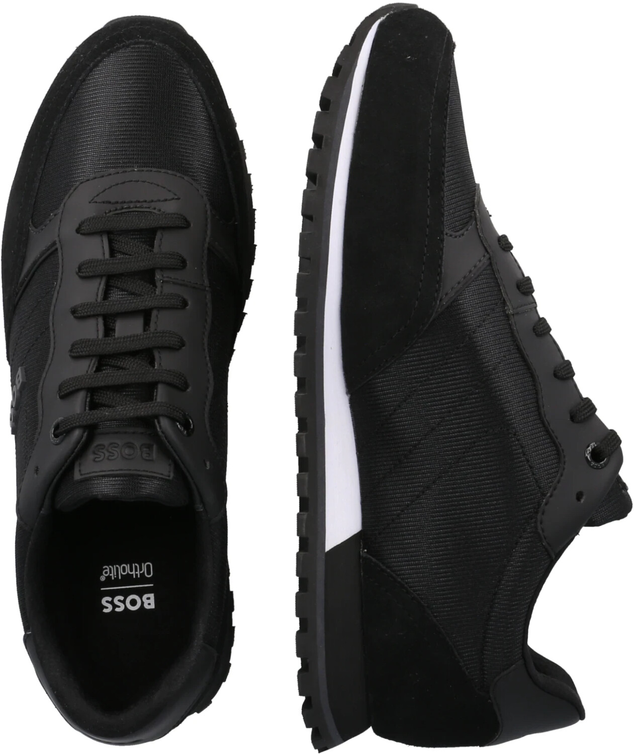Hugo boss black outlet and gold trainers