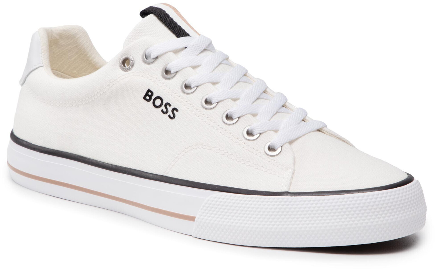 Hugo boss white clearance trainers