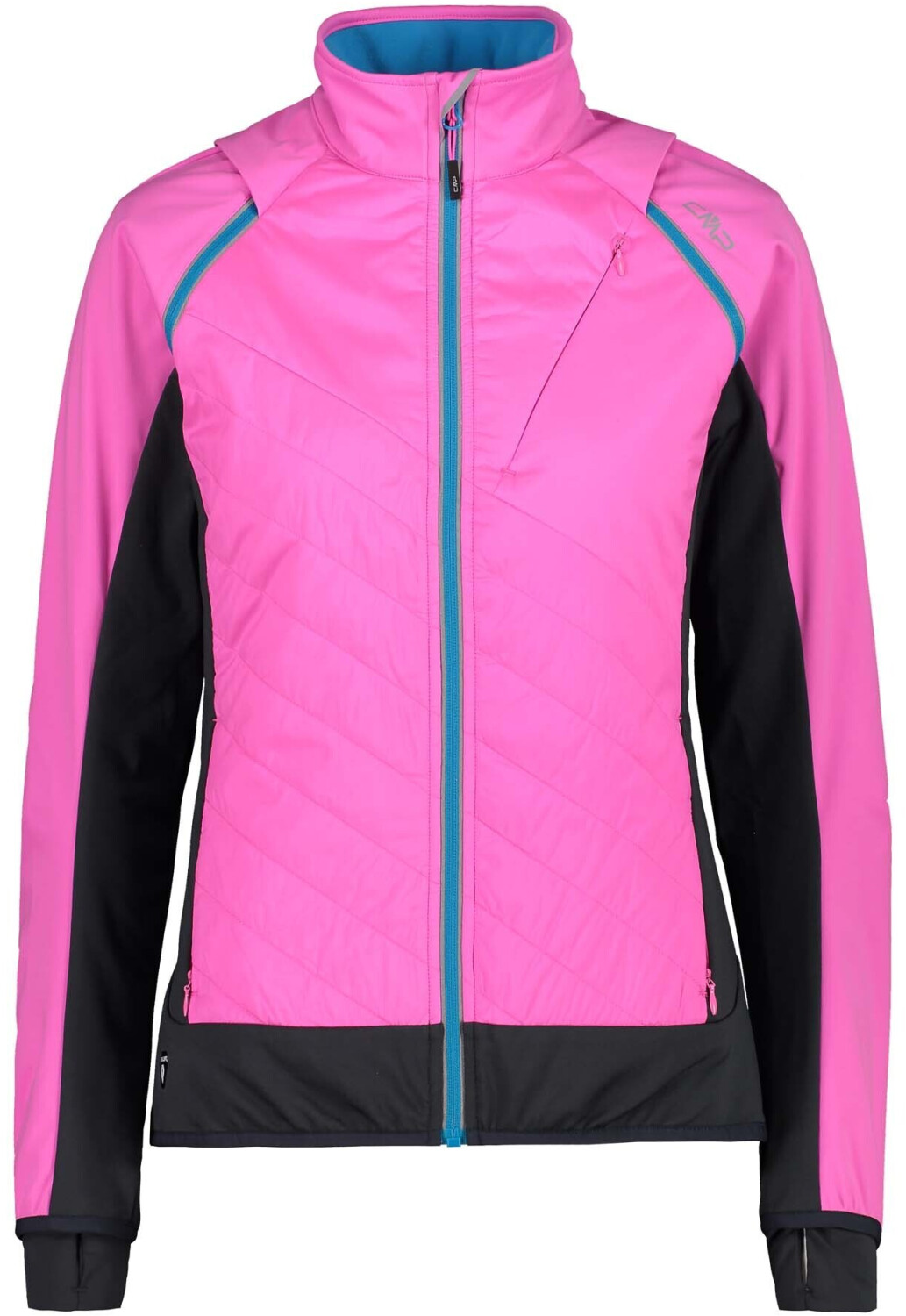 CMP Women's Hybrid Jacket with Removable Sleeves (30A2276) titanium/uupurple fluo