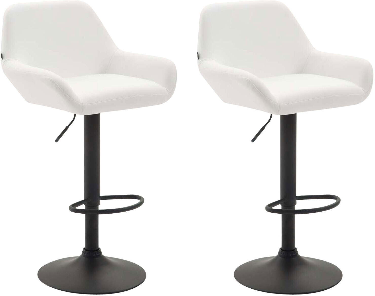 CLP Braga Faux leather bar stool 2 pieces Black (312975)