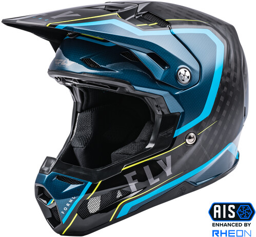 Fly Racing Formula Carbon Axon Black/Blue/Hi-Vis Yellow