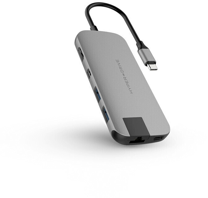 Hyper HyperDrive Slim 8-in-1 USB-C Gray