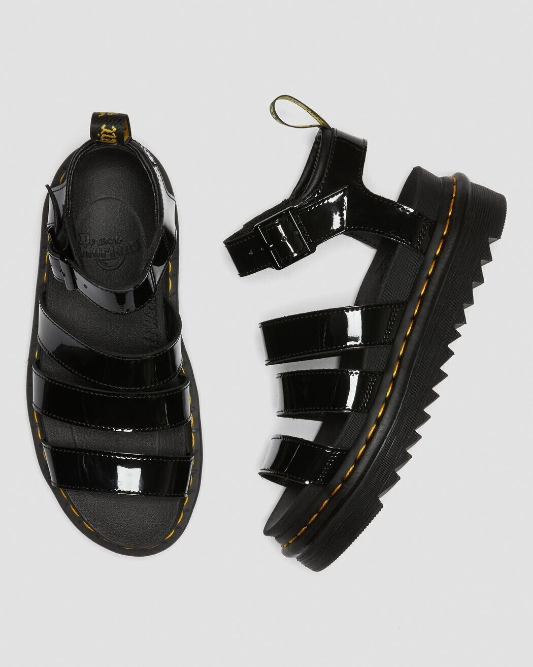 Dr. Martens Platform Sandals Blaire black patent lamper 24192001 au meilleur prix sur idealo