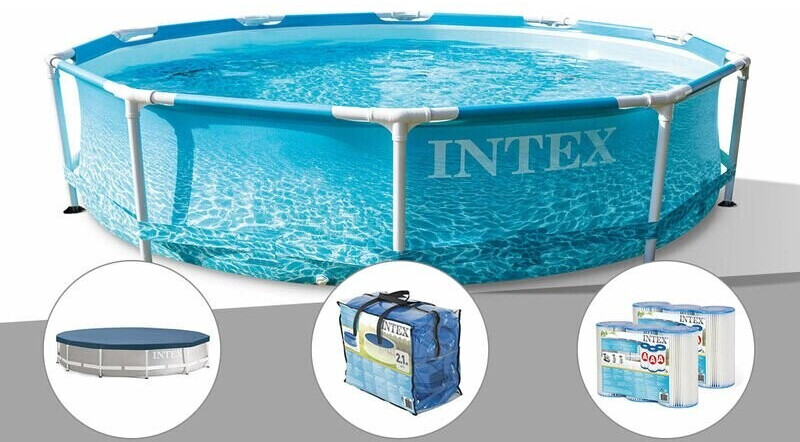 Intex 28208NP Bâche de protection + bâche à bulles + 6 cartouches filtrantes