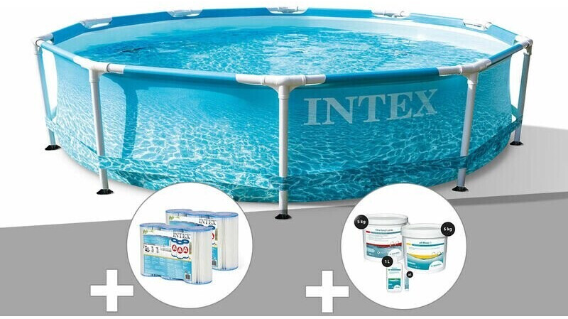 Intex 28208NP kit traitement chlore + 6 cartouches filtrantes