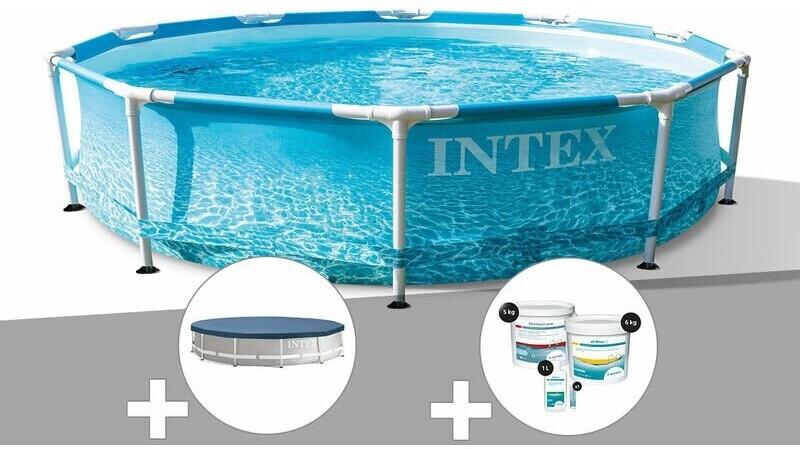 Intex 28208NP Bâche de protection + kit traitement chlore