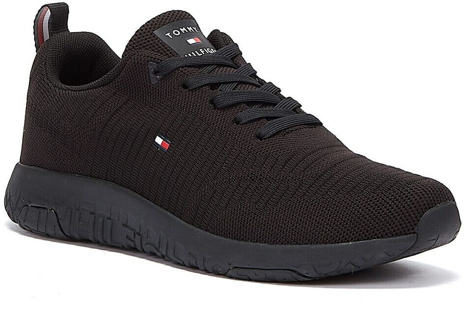 Tommy hilfiger tobias best sale knit trainer in black
